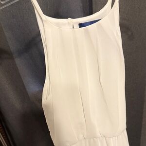 Blue Rain Strapless White Dress